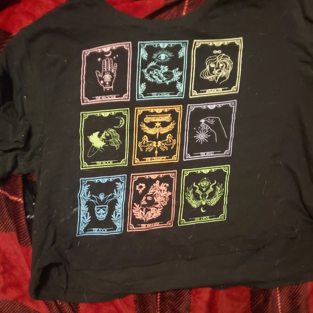 Tarot card crop top shirt
